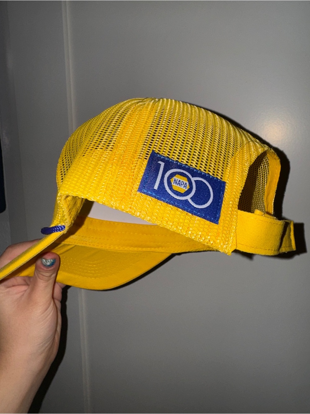 NAPA Yellow Mesh-Back Rope Cap - Picture 3 of 6